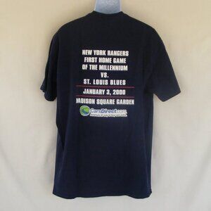 NY RANGERS 2000 Millenium Tshirt, XL, Blue NYR/STL